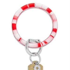 Red and White Key Ring Bracelet
